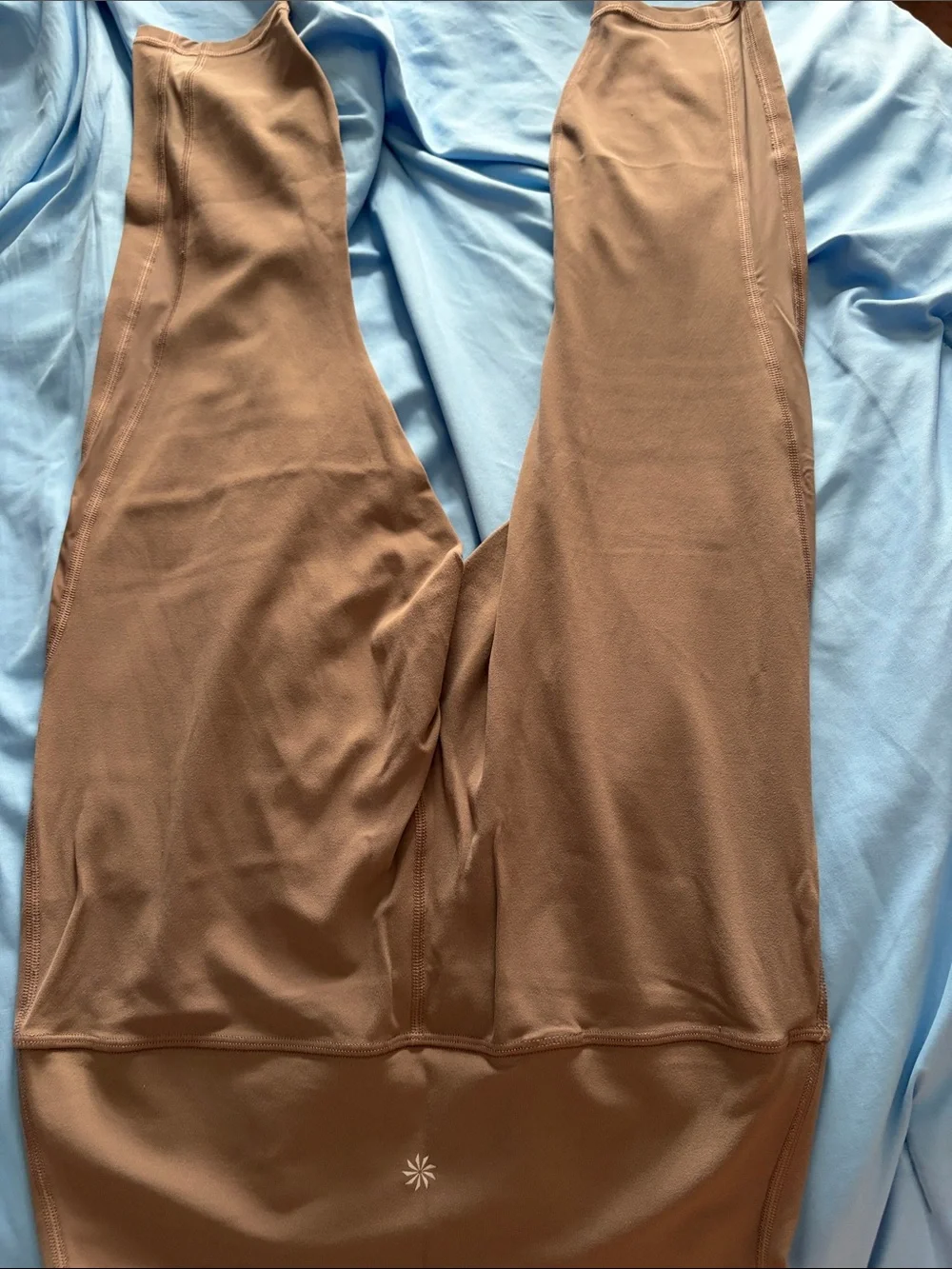 Athleta Camel/Tan Seam-Detail Leggings CROP